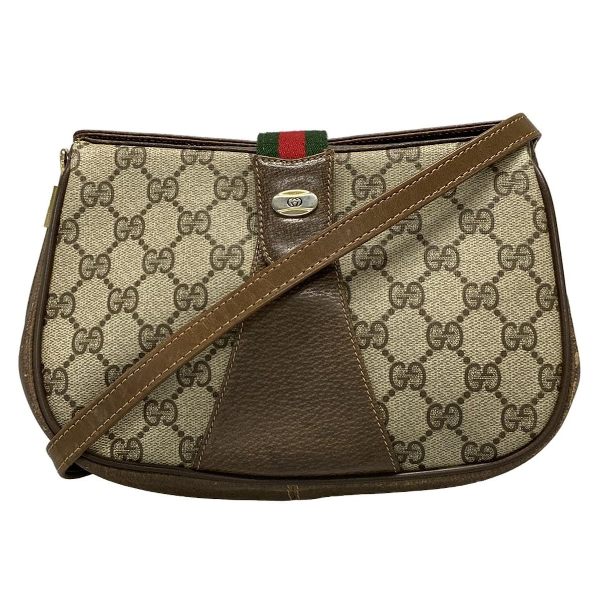 GUCCI ショルダーバッグGGスプリームレザーオールドグッチブラウン GUCCI ショルダーバッグGGスプリームレザーオールドグッチブラウン