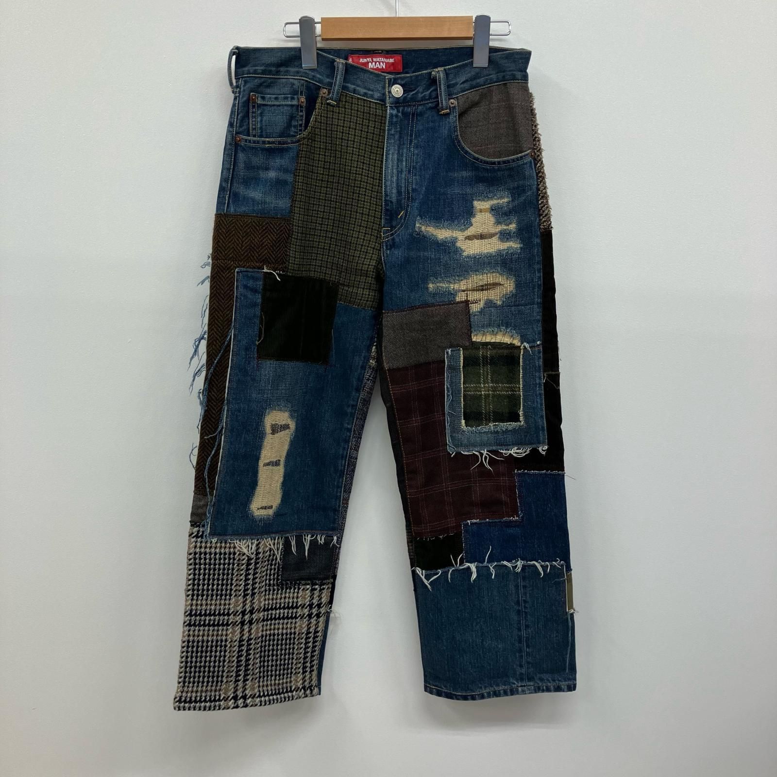 イオン広店 JUNYA WATANABE COMME des GARCONS MAN | ジュンヤワタナベコムデギャルソンマン デニムパンツ パッチワークデニムパンツ WN-P911 マルチカラー サイズ S 107