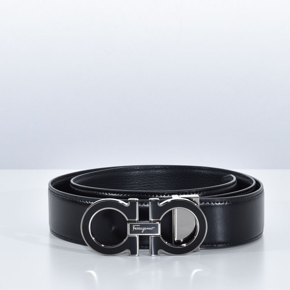 Salvatore Ferragamo ベルト メンズ ダブルガンチーニ リバーシブル