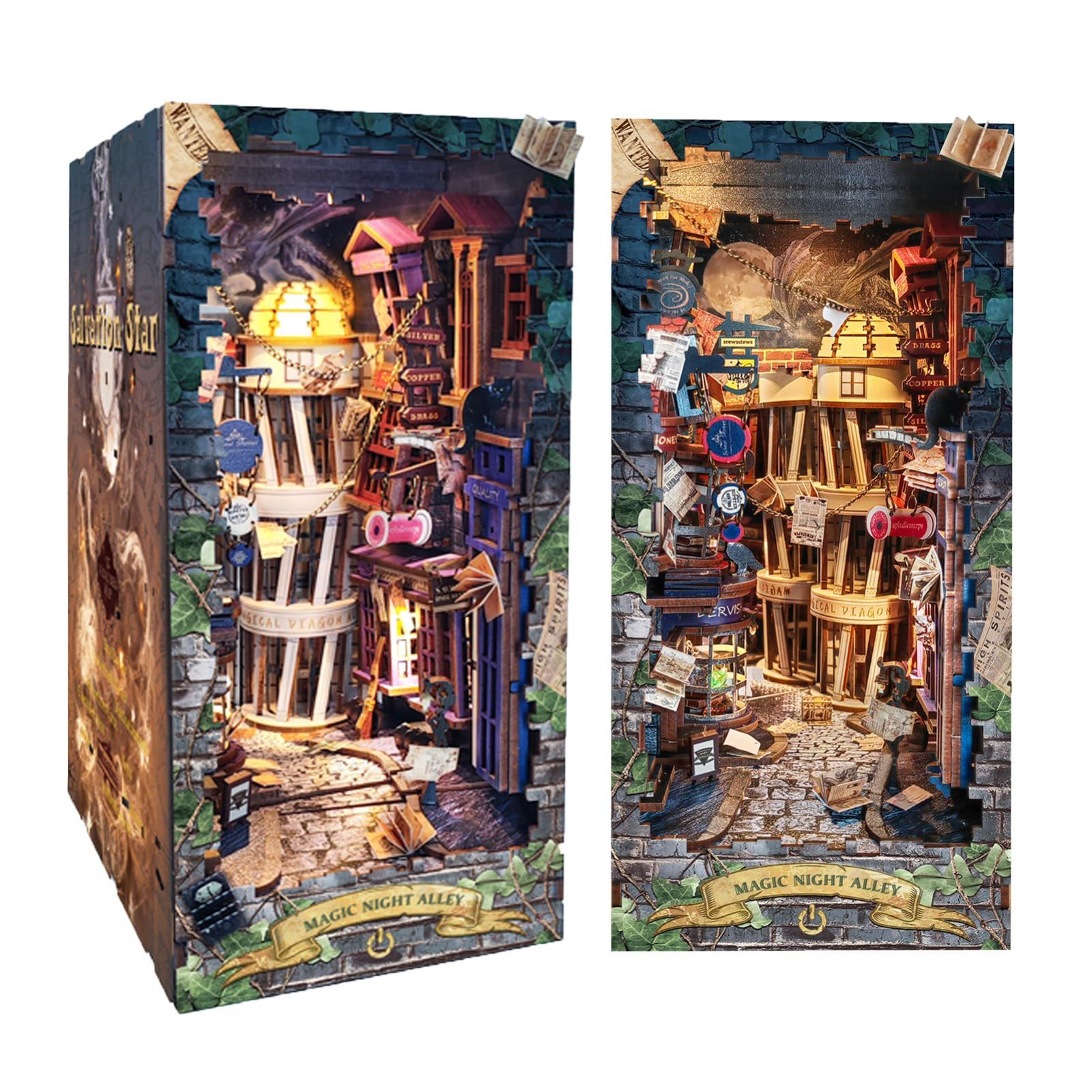 Amazon.co.jp: Spilay DIY ドールハウス ミニチュア 本 ヌック