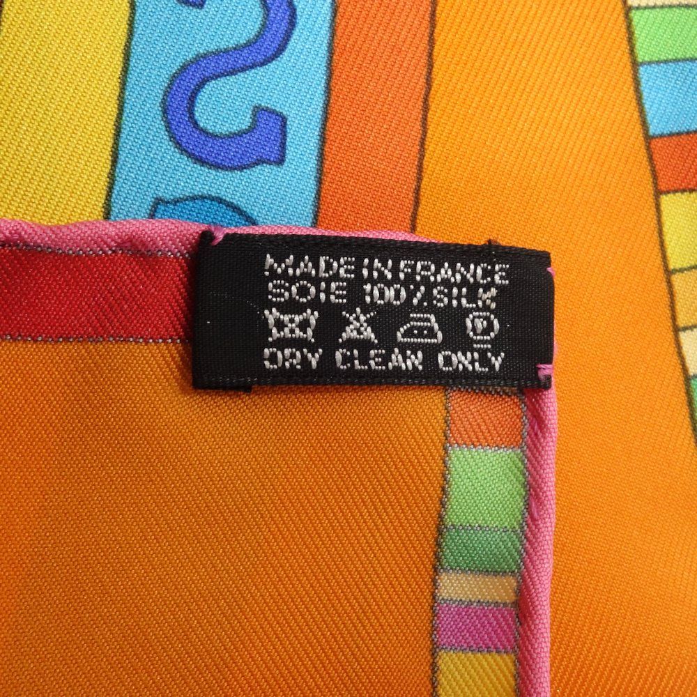 ⭐️美品⭐️エルメス スカーフ カレ90 フランスパリス24Fbg オレンジ 箱 HERMES エルメス カレ90 FRANCE PARIS 24 Fbg オレンジ/マルチ