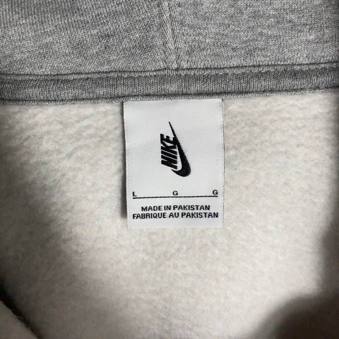 美品】NIKE フルジップパーカー 刺繍ロゴ グレー L - メルカリ
