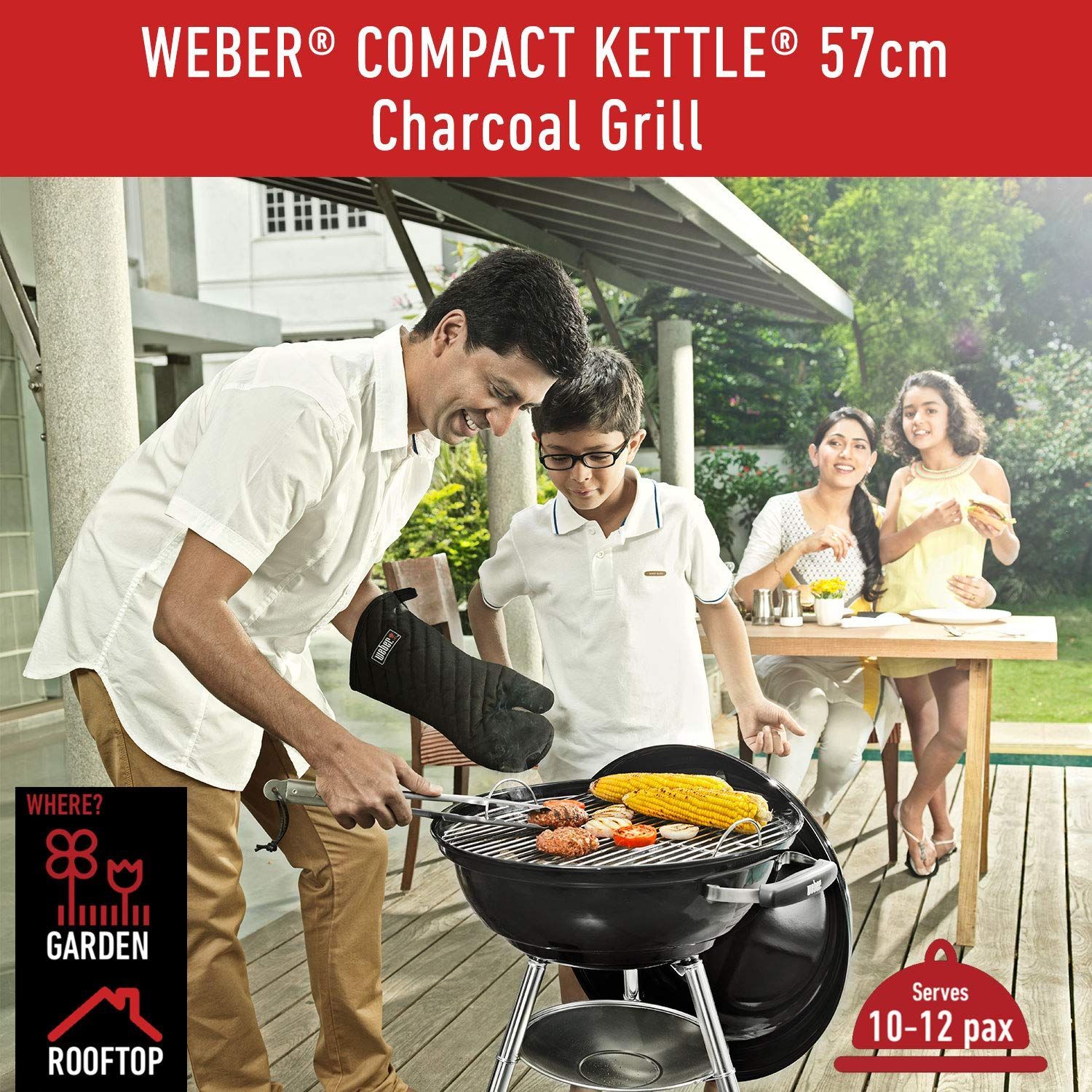 ウェーバー(Weber) バーベキュー コンロ 直径57cm コンパクトケトル 炭 ...