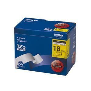 ブラザー BROTHER ピータッチ TZeテープ ラミネートテープ 18mm 黄/黒文字 業務用パック TZE-641V 1パック(5個)