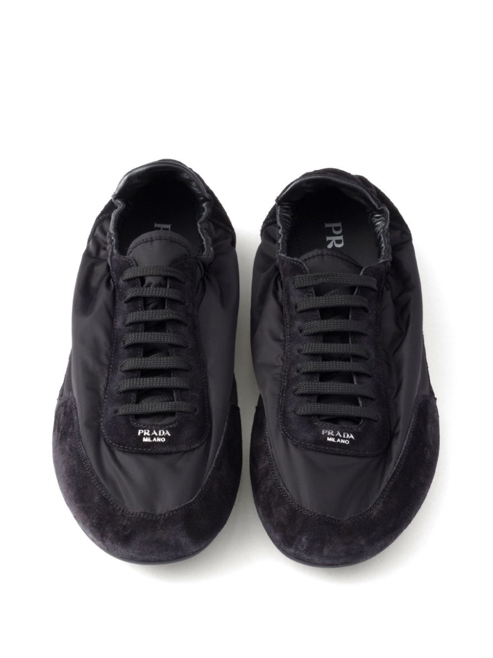 正規店買付【PRADA】コラプス リナイロン＆スエードスニーカー 直営】PRADA プラダ コラプス Re-Nylon xスエード スニーカー