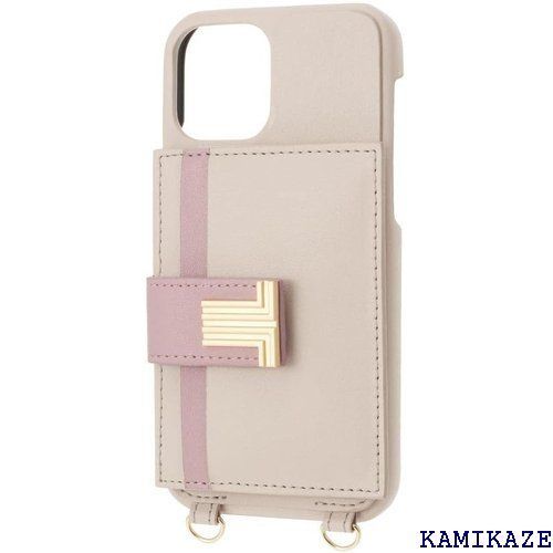 LANVIN en Bleu WRAP CASE POCKET MONOGRAM WITH NECK STRAP ネックストラップ付 スマホケース iPhone SE 3 第3世代 / iPhone SE 2 第2世代/8/7 用ケース Greige 544
