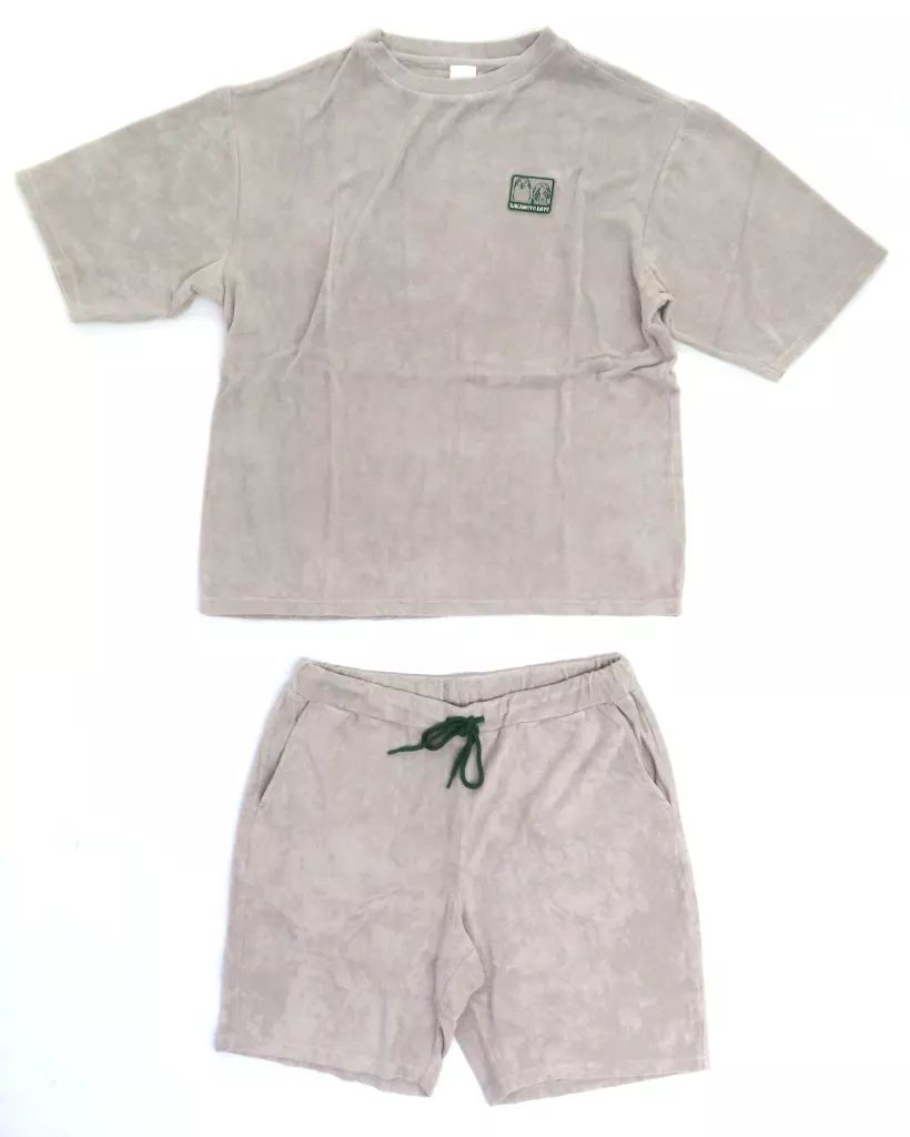 衣料雑貨 坂本太郎＆朝倉シン ルームウェア Tシャツ＆ハーフパンツ グレー Lサイズ SAKAMOTO DAYS