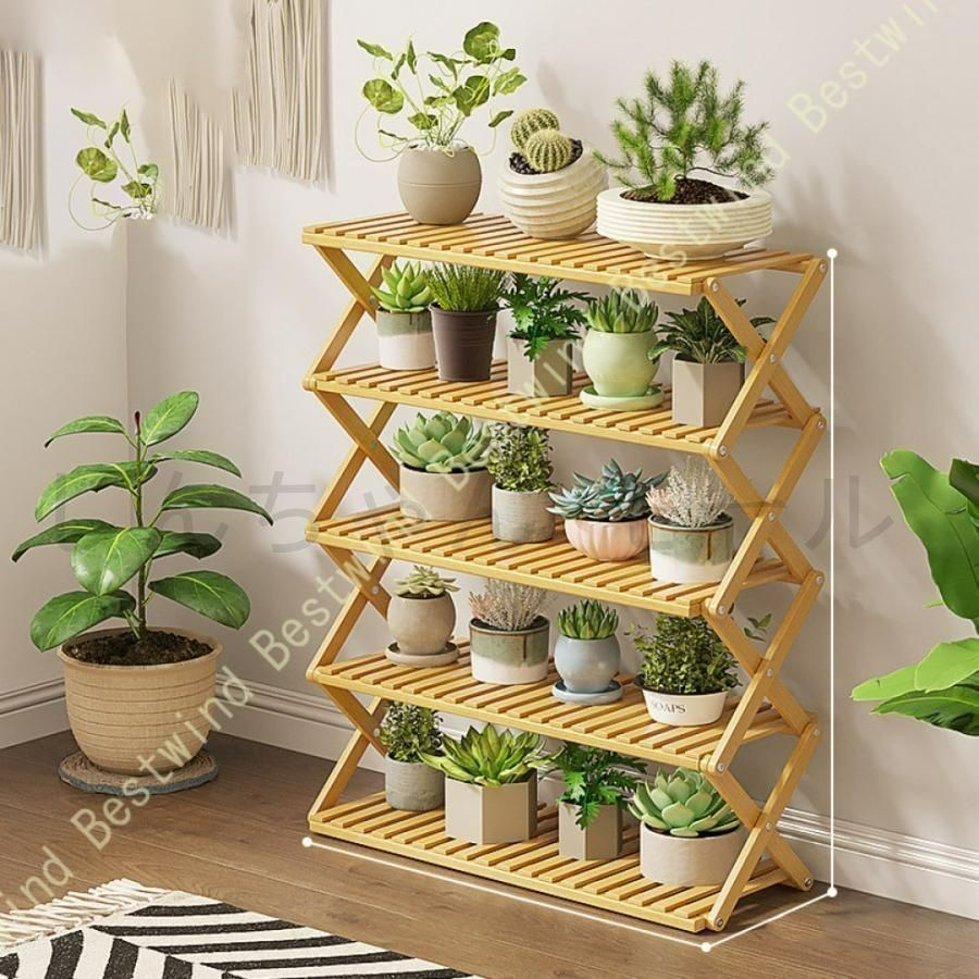 フラワースタンド 棚 木製 ガーデンラック 5段 花台 植物棚 盆栽棚 Q78 フラワースタンド 棚 木製 ガーデンラック 5段 花台 植物棚 盆栽棚