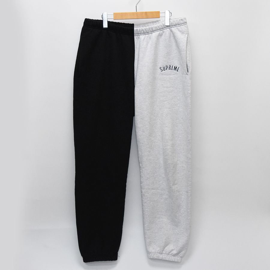 Aランク】18AW Supreme シュプリーム メンズ L スウェットパンツ Split Sweatpant 厚手 ロゴ コットン ブラック  杢グレー 黒灰 ホワイト - メルカリ