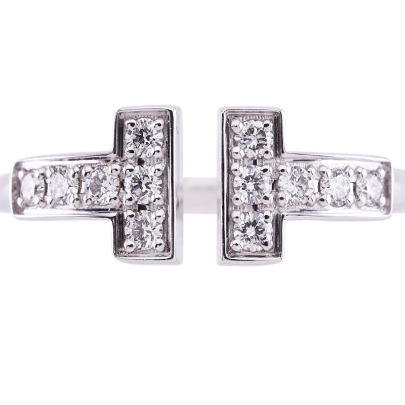 ティファニー TIFFANY&Co. ワイヤー リング Tワイヤー 18K ホワイト  