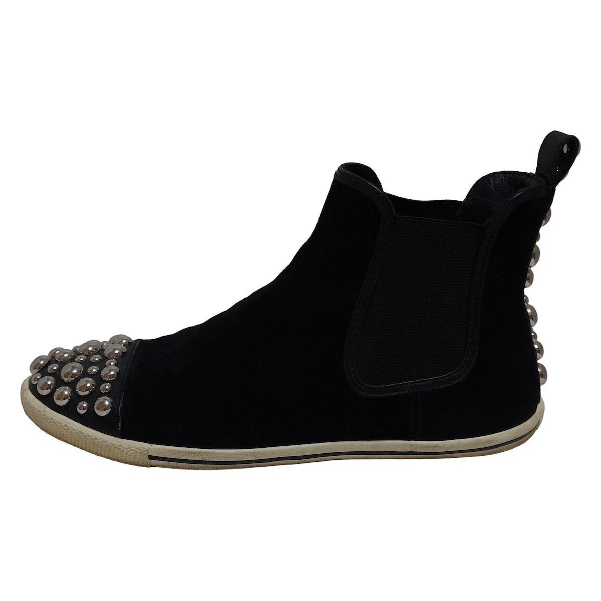 MARC BY MARC JACOBS マークバイマークジェイコブス ショートブーツ 37 レディース - 黒×シルバー サイドゴア|スタッズ