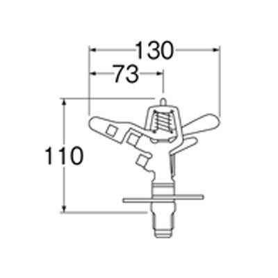 三栄 SANEI パートサークルスプリンクラー上部 C55F-13 STEELWINDOWSANDDOORS_COM