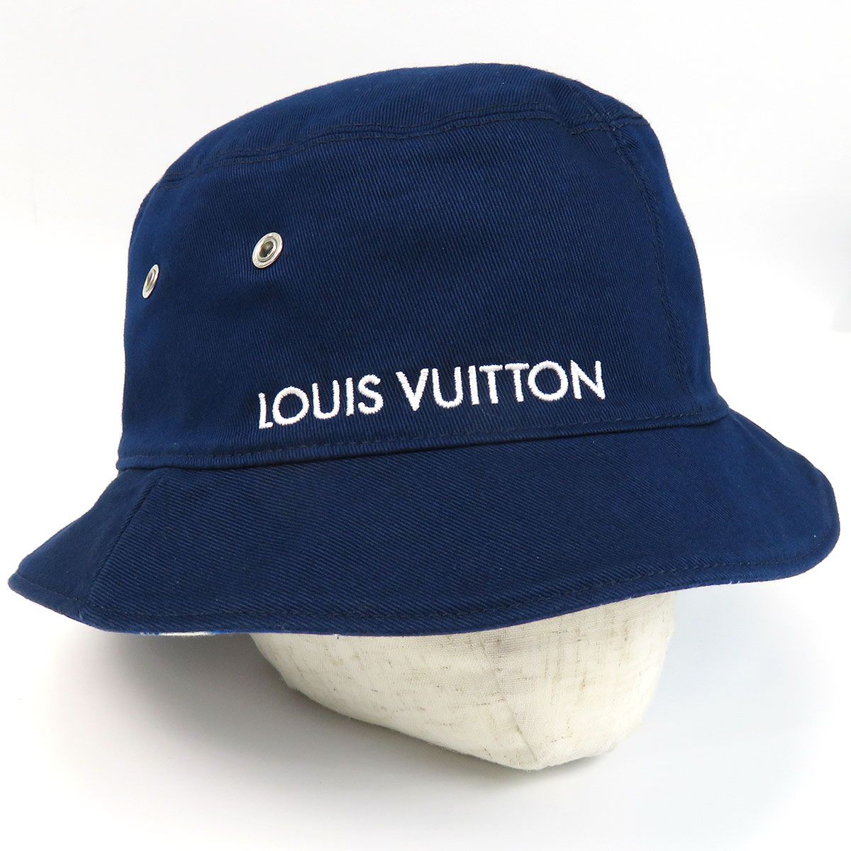 ルイヴィトン ボネ モノグラムバンダナ リバーシブル バケットハット MP3345 ユニセックス ブルー LOUIS VUITTON【中古】  【アパレル・小物】 - メルカリ