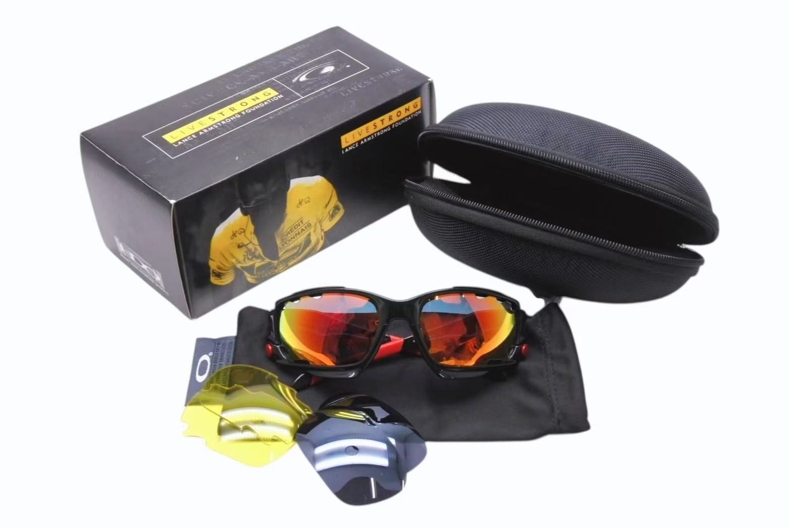 OAKLEY オークリー JAW BONE ジョウボーン サングラス 04-203 サイズ62○18 スポーツモデル ブラック レッド 4b002225