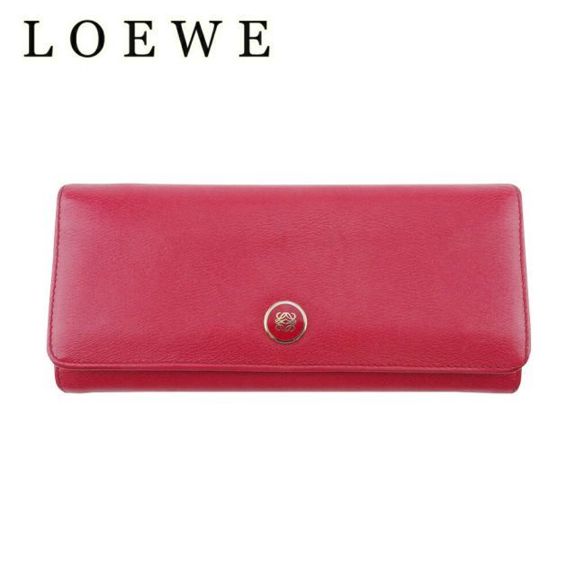 美品 LOEWE ロエベ 長財布 アナグラム レザー レディース ハイブランド LOEWE ロエベ 長財布 アナグラム レザー オレンジ : ブランド