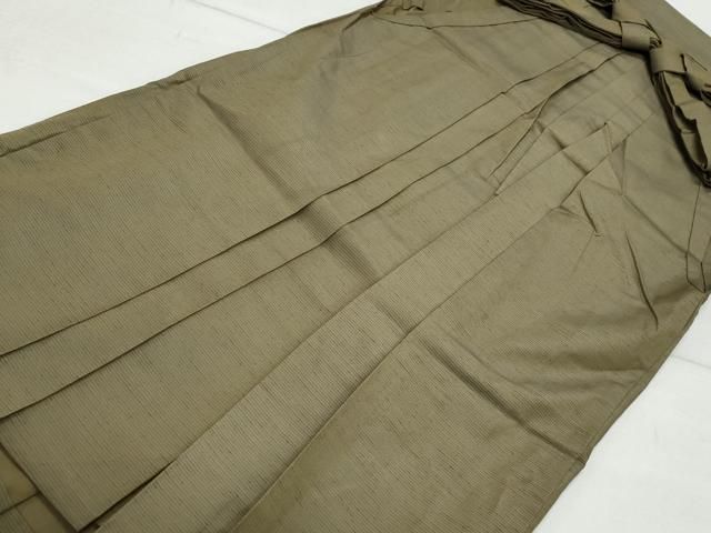 平和屋着物●男性 馬乗り袴 紬地 媚茶色 やまと誂製 正絹 CAAX0934vf