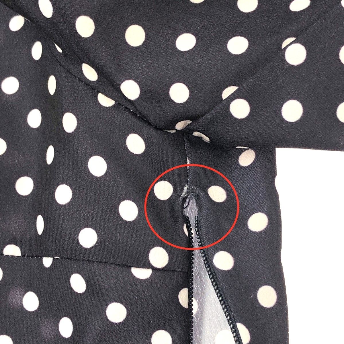 PRADA プラダ ドット柄 水玉 プリーツ 七分袖 ワンピース サイズ:36