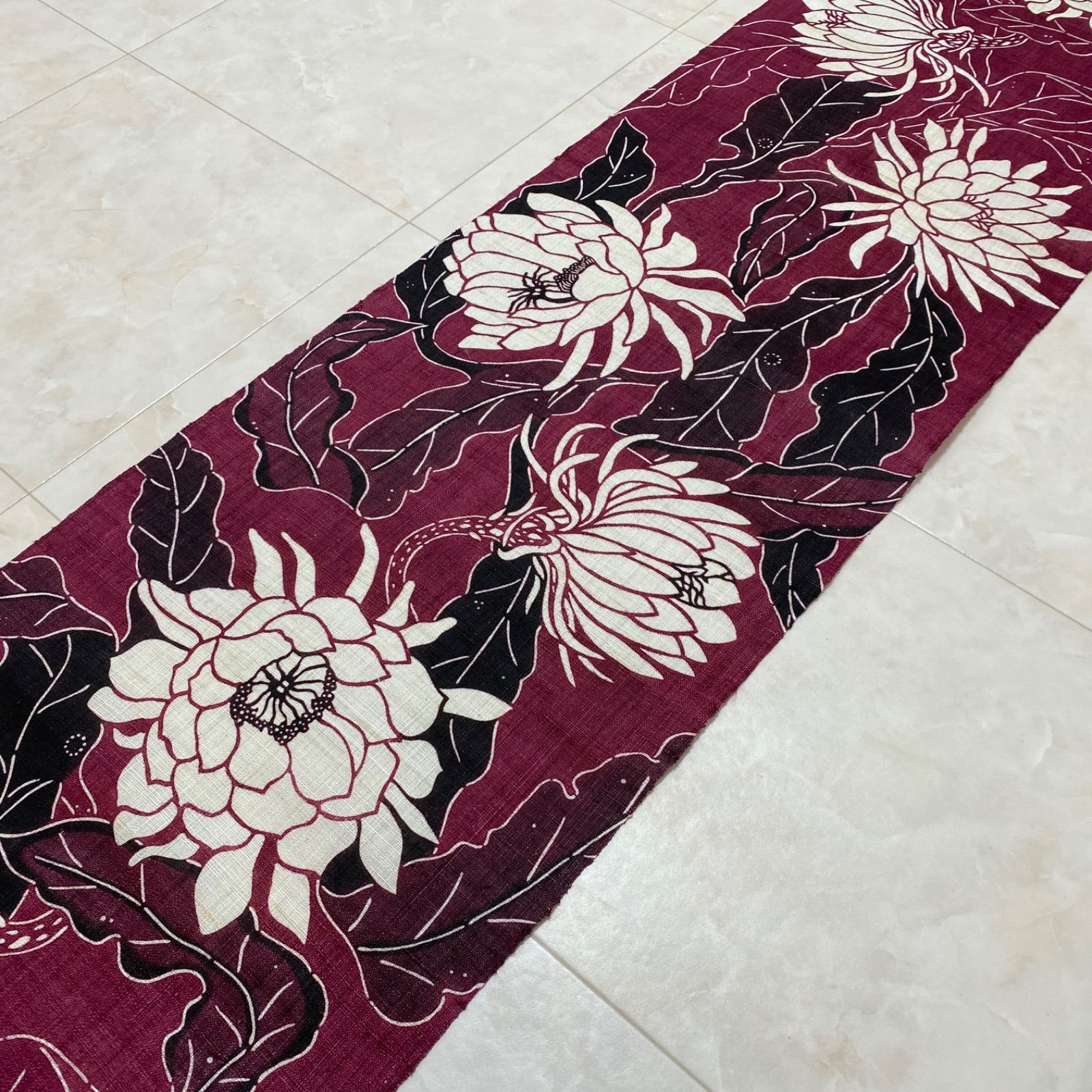 新品 お仕立て付き 単衣夏向き 麻 栗山吉三郎作 九寸帯 クバオージobx201 新品 お仕立て付き 単衣夏向き 麻 栗山吉三郎作 九寸帯 二金菊更紗