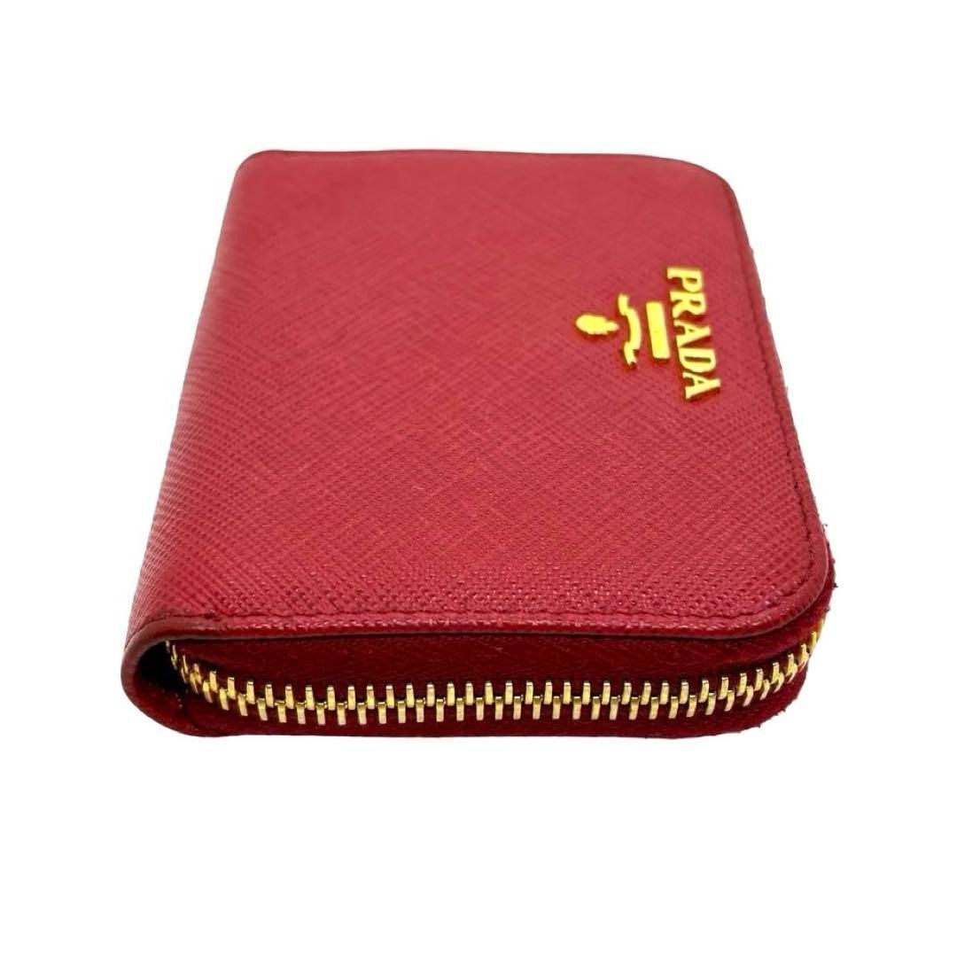 極美品☆ PRADA コインケース 1MM268 レッド 箱、ギャランティ付き