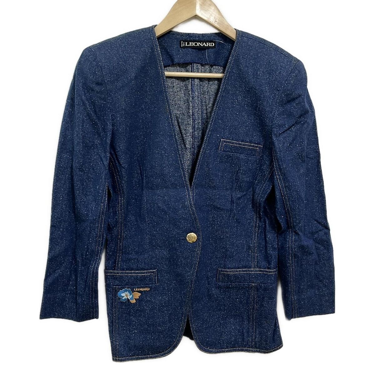 レオナール ジャケット 美品 美品】レオナール ジャケット ウール 花柄