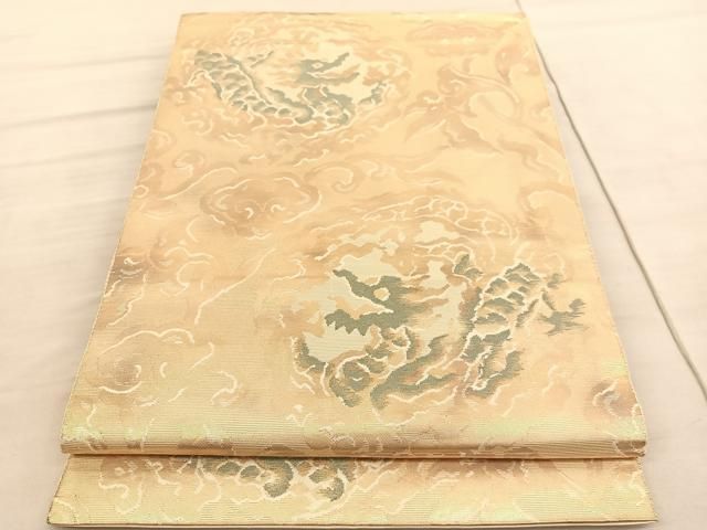 平和屋本店□極上 男性 お召 アンサンブル 長羽織・長襦袢(無双仕立て  