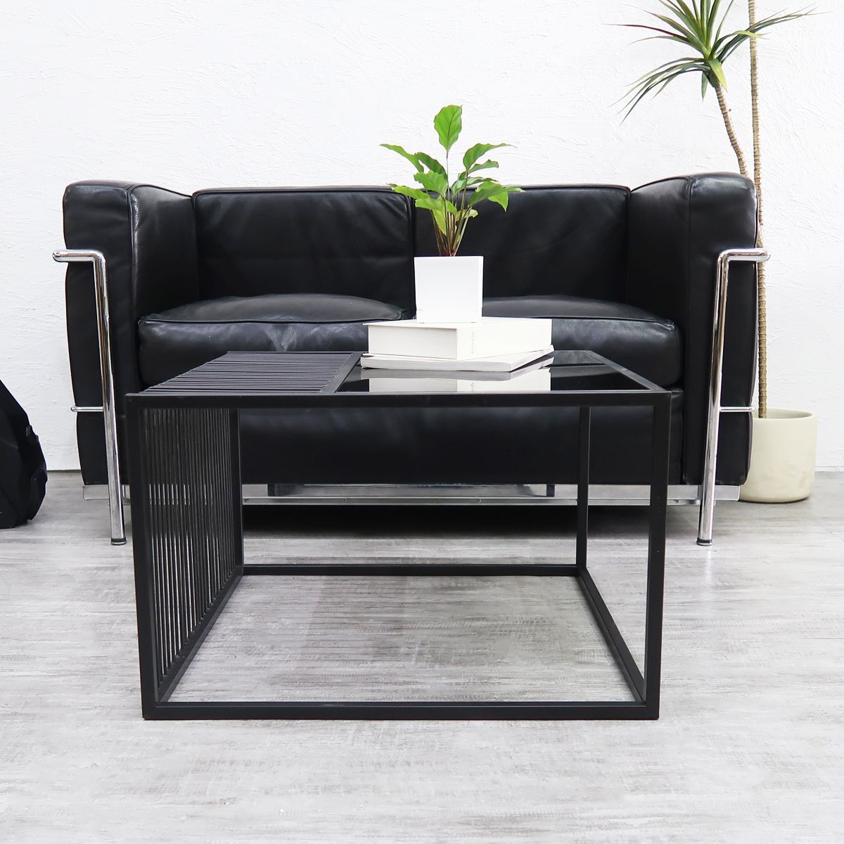 センターテーブル ガラステーブル ブラックガラス ローテーブル 黒