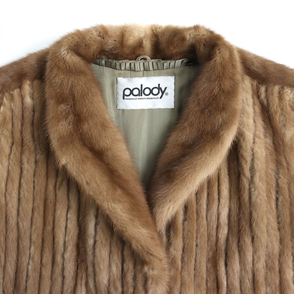 良品△Palody MITSUKOSHI 三越 MINK ミンク デザイン 本毛皮ロング