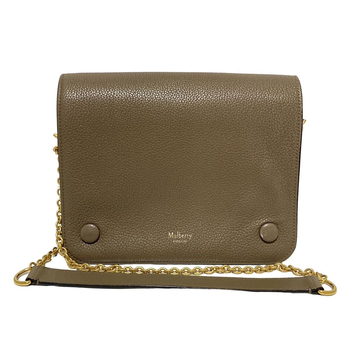 MULBERRY(マルベリー) ショルダーバッグ - グレーベージュ チェーン 