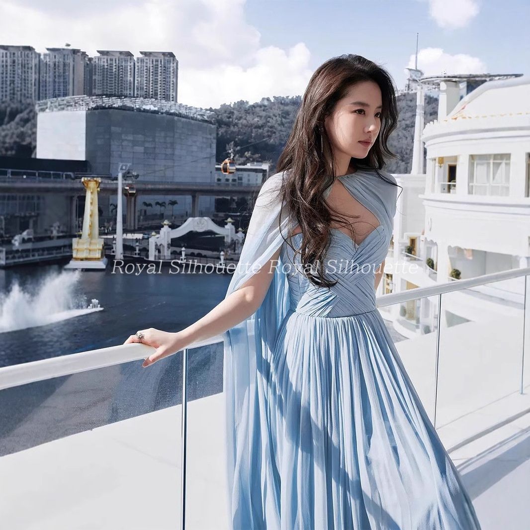 パーティードレス ナイトドレス ドレス ブルー 水色 青 チューブトップ