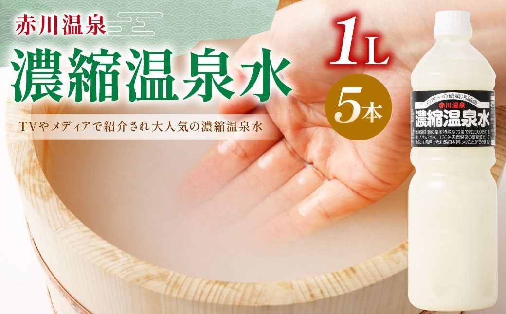 1L 5本セット 赤川温泉濃縮温泉水 赤川温泉 湯の華