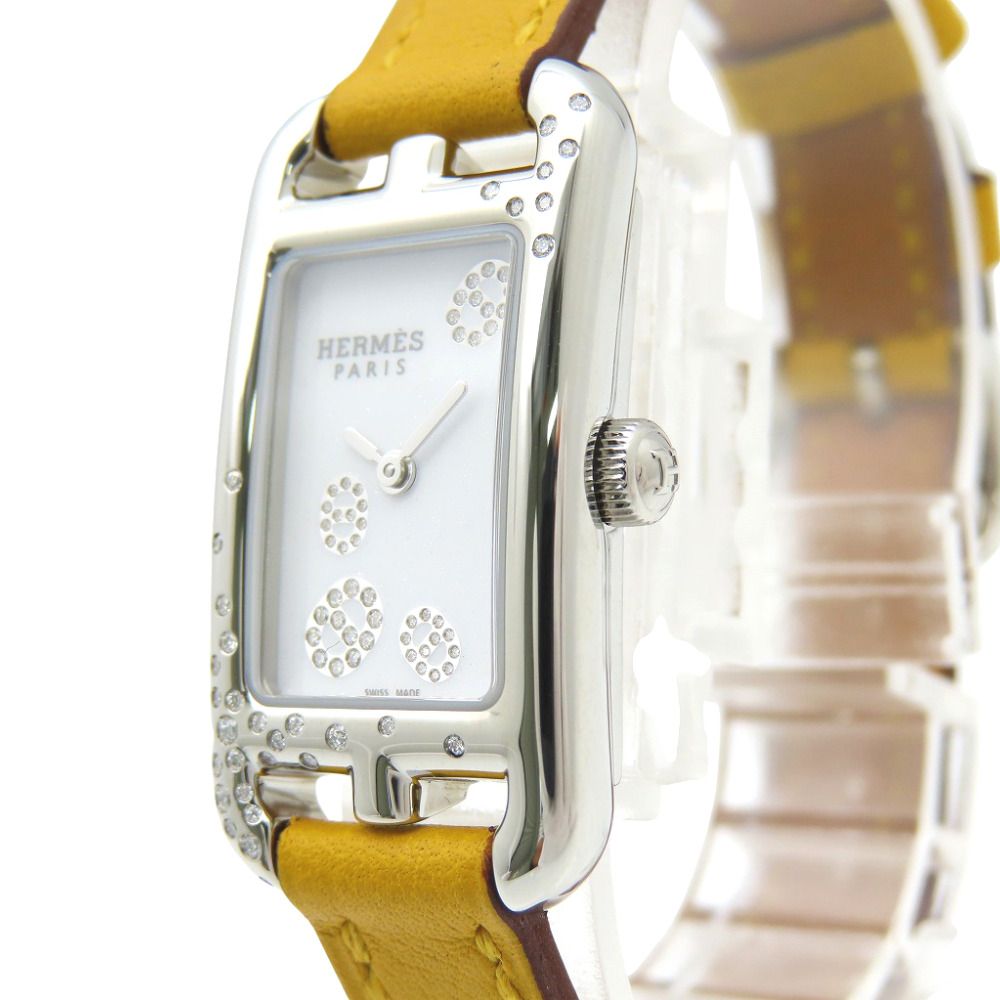 【鑑別書付き】エルメス 腕時計 ナンタケット K18YG ベゼル ダイヤモンド 鑑別書付き】エルメス 腕時計 ナンタケット K18YG ベゼル