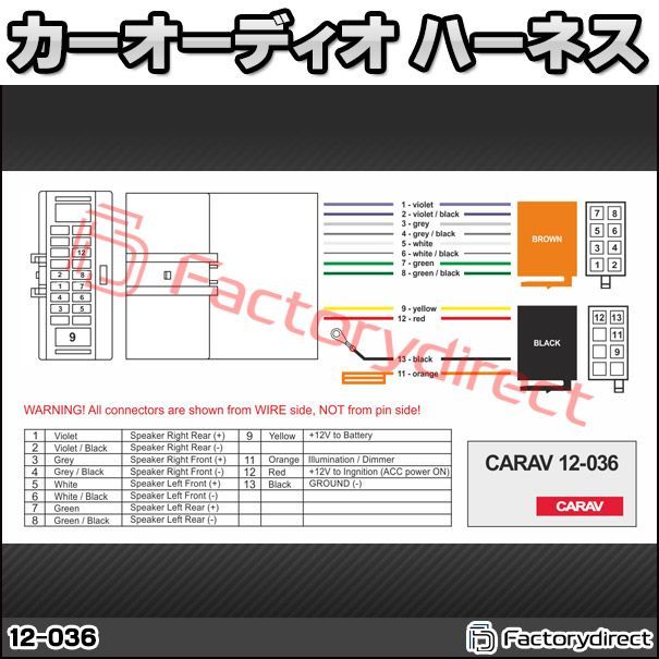 ルノー カングー オーディオ用変換ケーブル ca-12-036a カーオーディオ