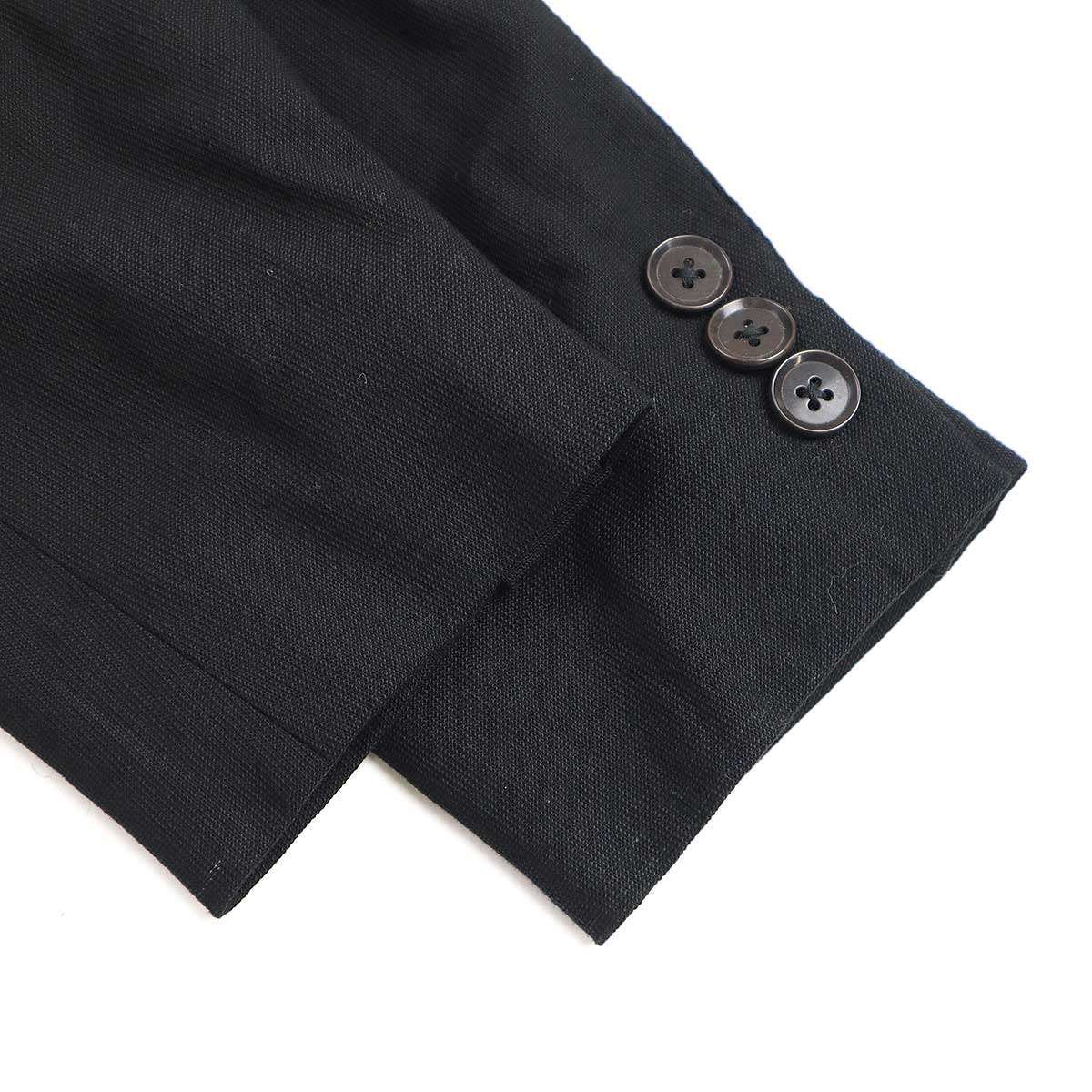 ヨウジヤマモト プール オム ブラック 綿 麻セットアップスーツ Y's