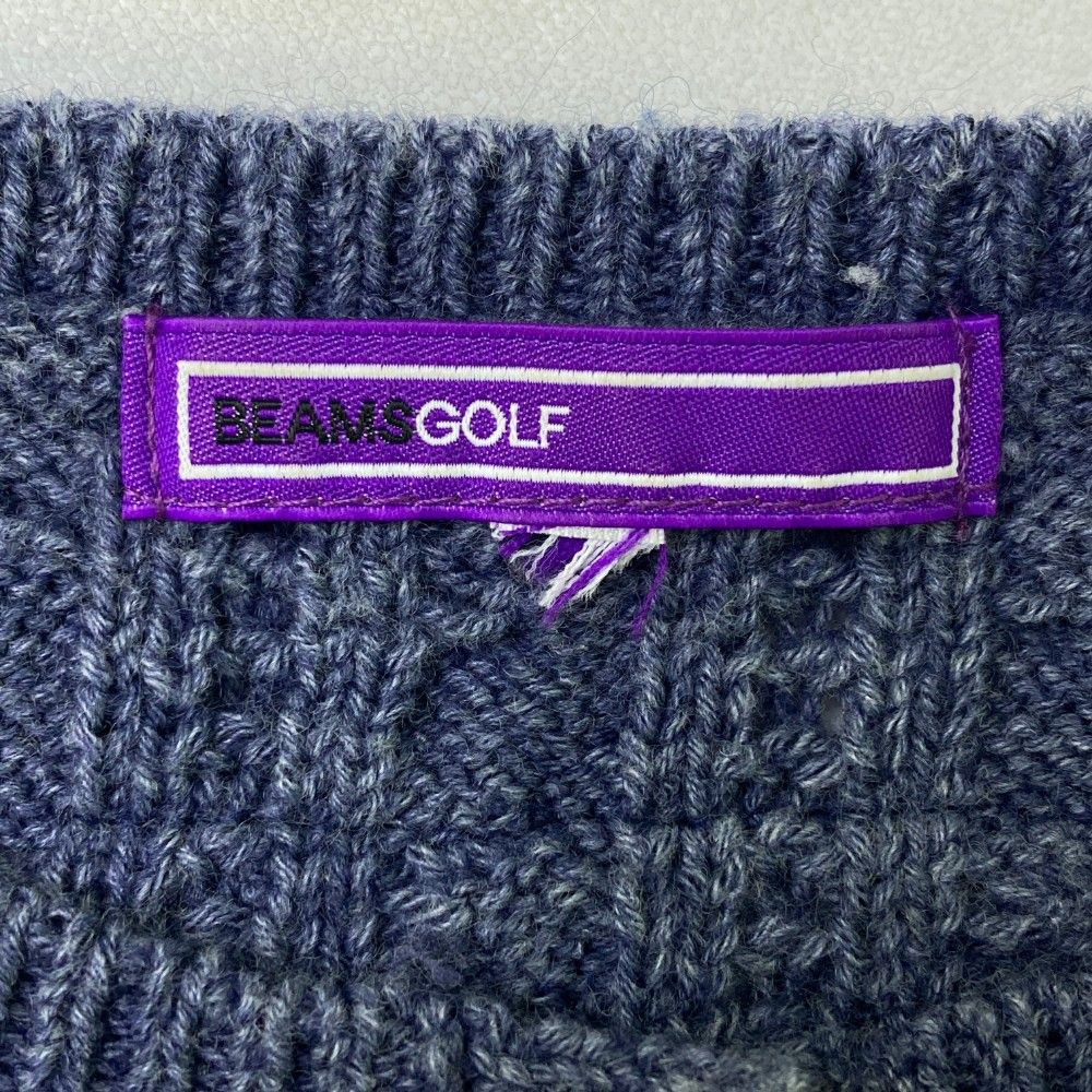 サイズ：L BEAMS GOLF ビームスゴルフ ニットカーディガン ケーブル