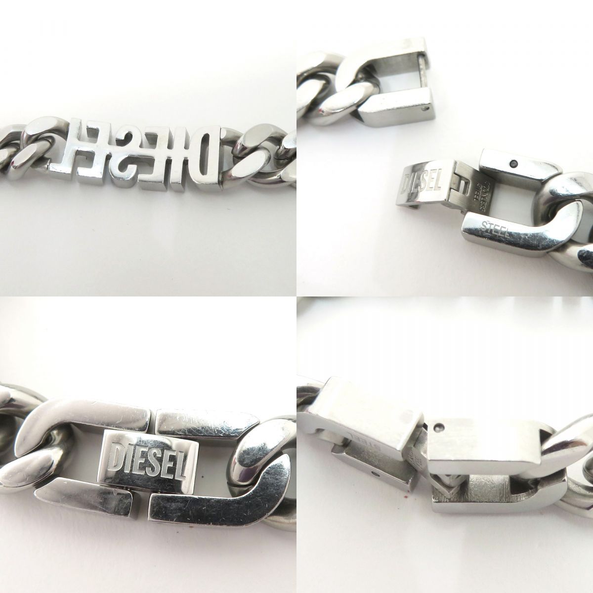 r*r様 DIESEL ディーゼル 喜平 ブレスレット シルバーカラー ロゴ チ r*r様 DIESEL ディーゼル 喜平 ブレスレット シルバーカラー