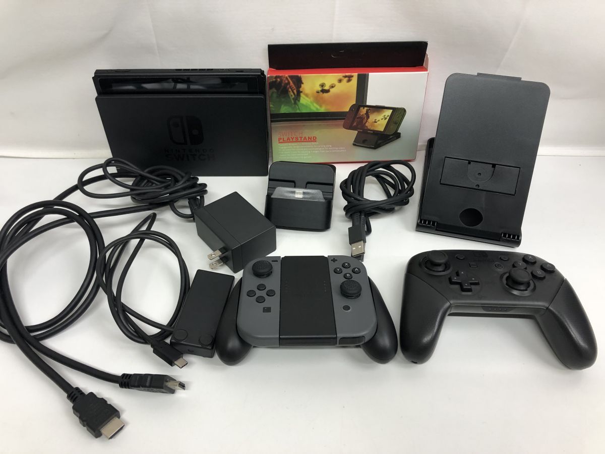 Nintendo Switch 任天堂 スイッチ本体 純正プロコン スタンド 通電 済