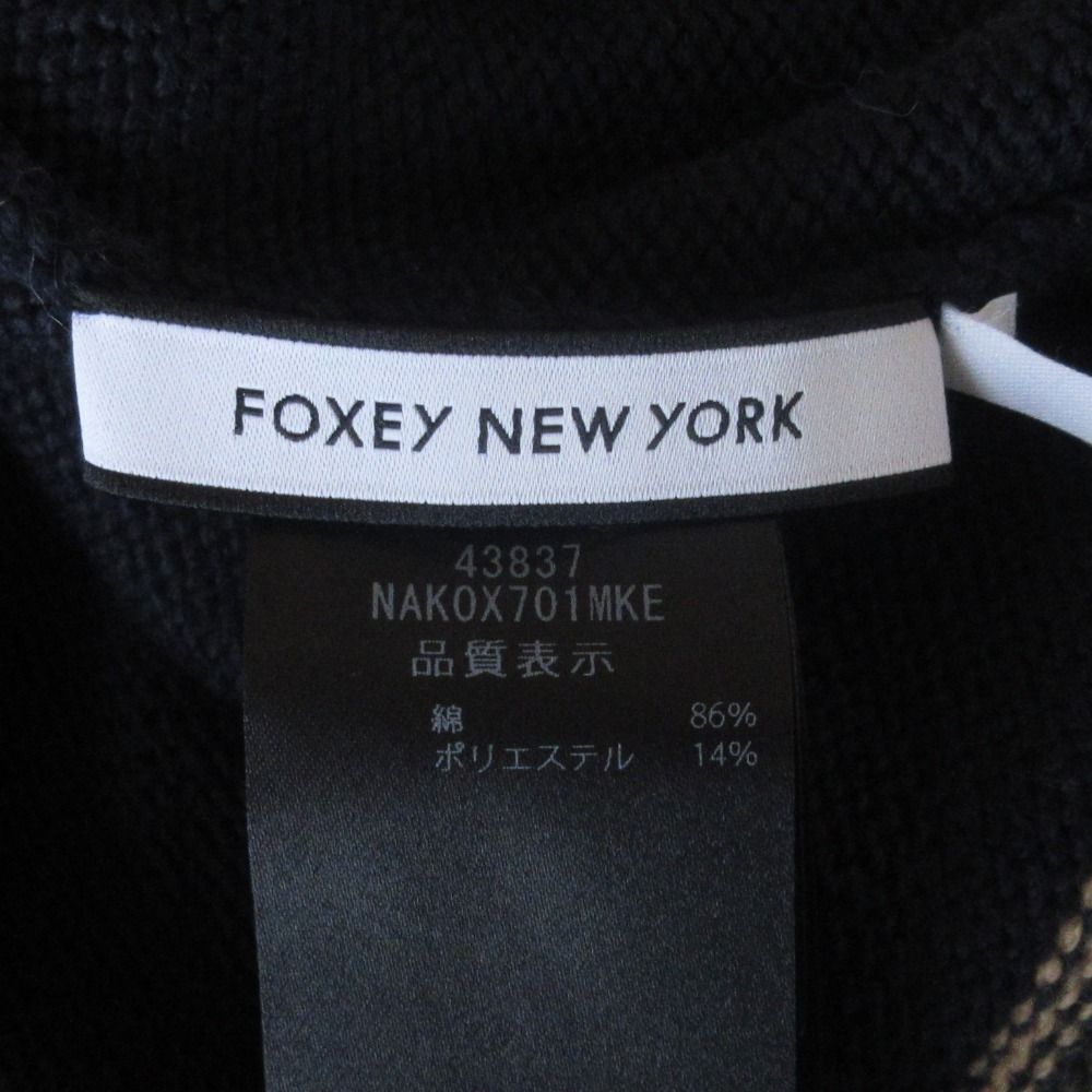 良品 23年商品 FOXEY NEW YORK フォクシー ニューヨーク × 花より男子 Campus Cardigan ニットカーディガン 43837 サイズ40 ネイビー レディース 古着 中古 FOXEY NEW YORK - 良品 23年商品 FOXEY NEW YORK フォクシー