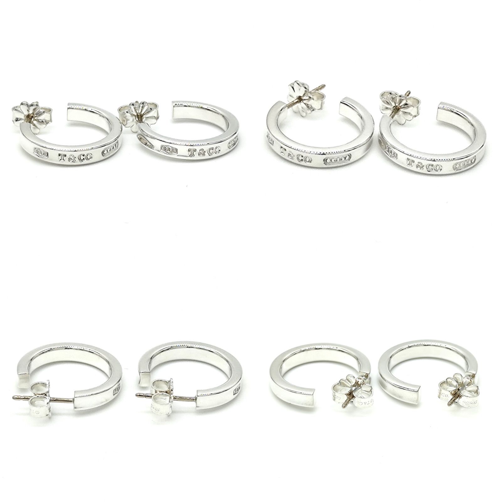Tiffany&Co ティファニー 1837 ナロー フープ ピアス シルバー - メルカリ