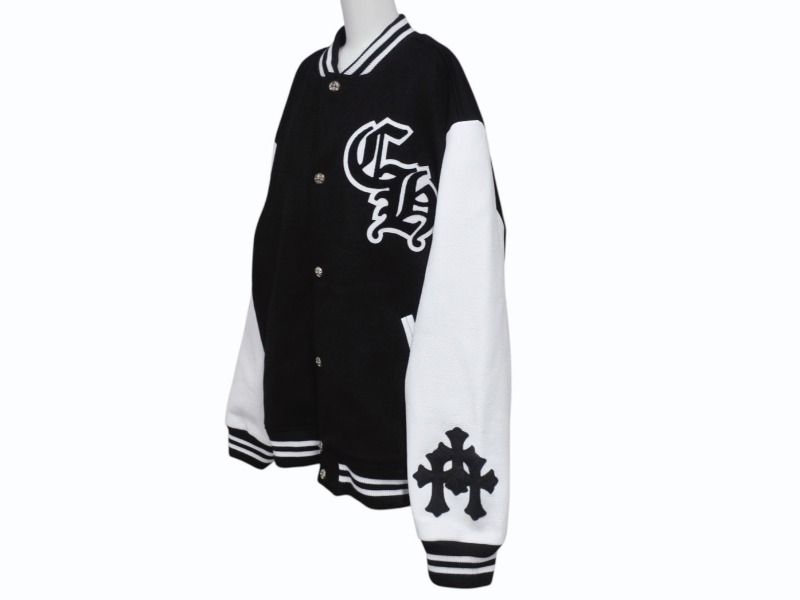 【美品】Chrome Heartsスタジャン ブラック/ホワイト 楽天市場】新品未使用 CHROME HEARTS クロムハーツ ヴァーシティ