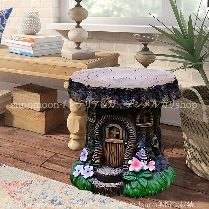 切り株 スツール おしゃれ かわいい ユニーク ナチュラル コンパクト インテリア 北欧 サイドテーブル 椅子 いす イス 屋内 屋外 リビング テラス 庭