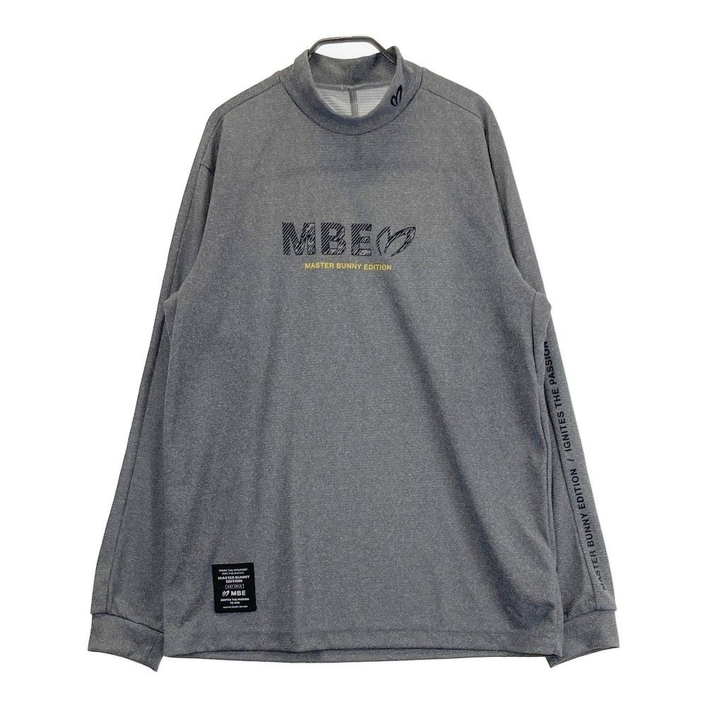 サイズ：6 MASTER BUNNY EDITION マスターバニーエディション 2024年モデル モックネック 長袖Tシャツ  グレー系 [240101412130] ゴルフウェア メンズ ストスト サイズ：6 MASTER BUNNY EDITION マスターバニーエディション