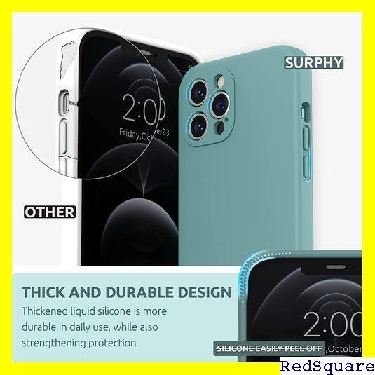 ☆在庫処分 SURPHY iPhone12 Pro Max ケース ース 指紋 耐衝撃 全身保護 ワイヤレス充電対応 緑 188