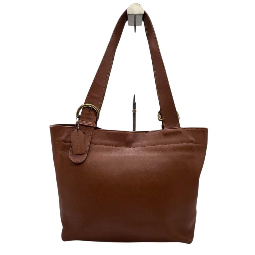 1円 ■美品■ COACH コーチ 4140 オールドコーチ ヴィンテージ USA アメリカ製 レザー ショルダーバック トートバッグ ブラウン B2820LS 高品質，人気SALE コーチ トートバッグ 4140 黒 レザー COACH