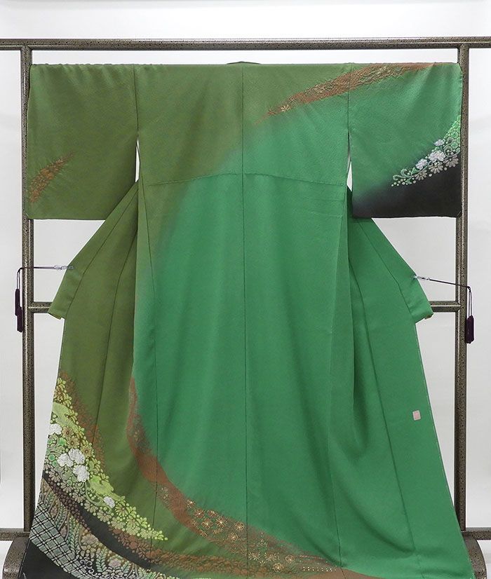 訪問着 未着用美品 正絹 十日町友禅 滝泰謹製 絞り辻が花模様  身丈170.5cm 裄丈70.5cm 訪問着 未使用 新古品 着物 結婚式 入学式 卒業式 b4084 訪問着 未着用美品 正絹 十日町友禅 滝泰謹製 絞り辻が花模様 身丈