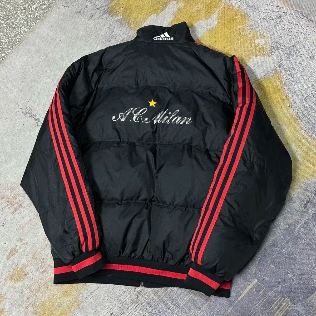 ACミラン ナイロンジャケット adidas アディダス Lサイズ ブラック 黒 00s adidas アディダス ACミラン トラックジャケット L Y2K