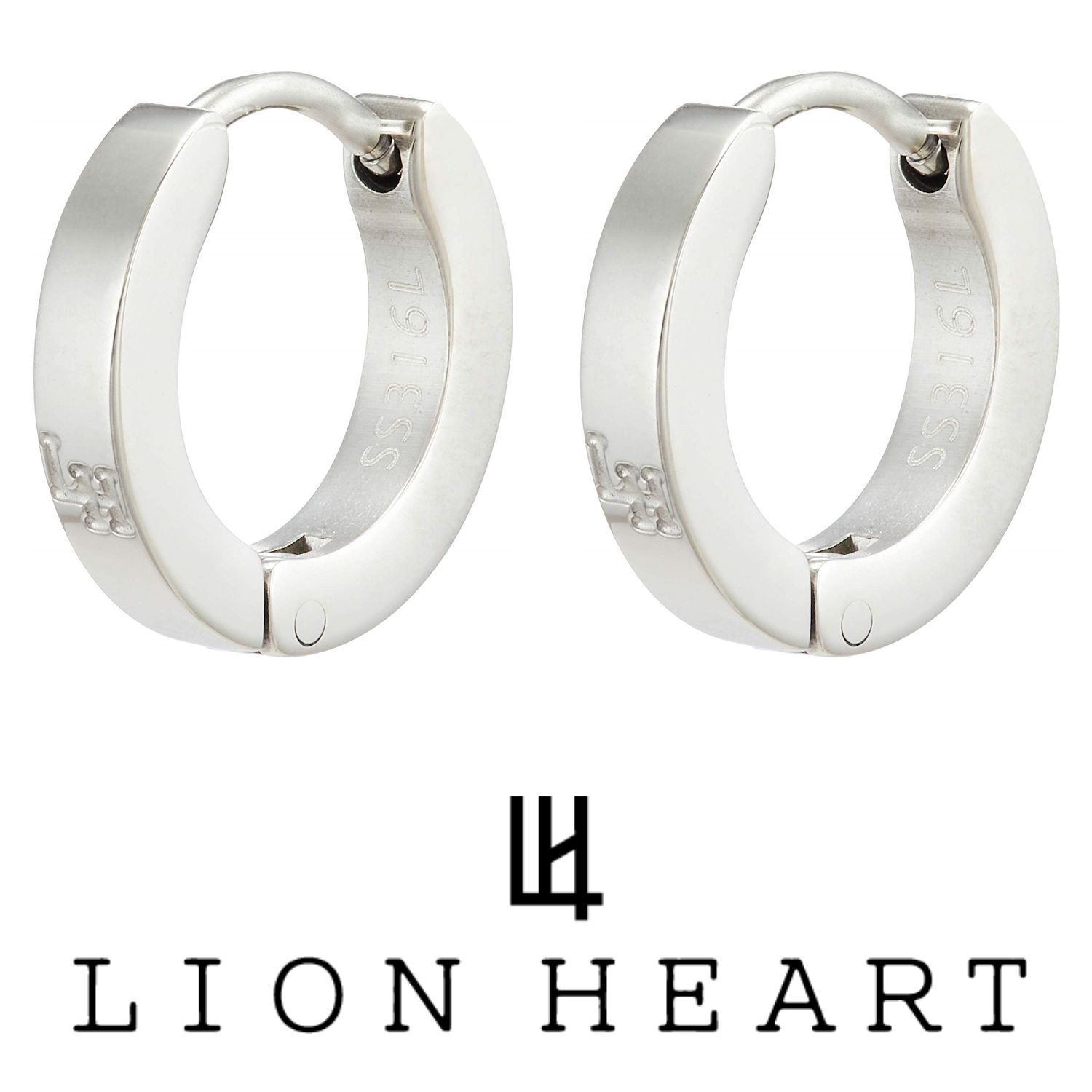 LION HEART ライオンハート フープピアス シルバー 両耳 - ピアス(両耳用)