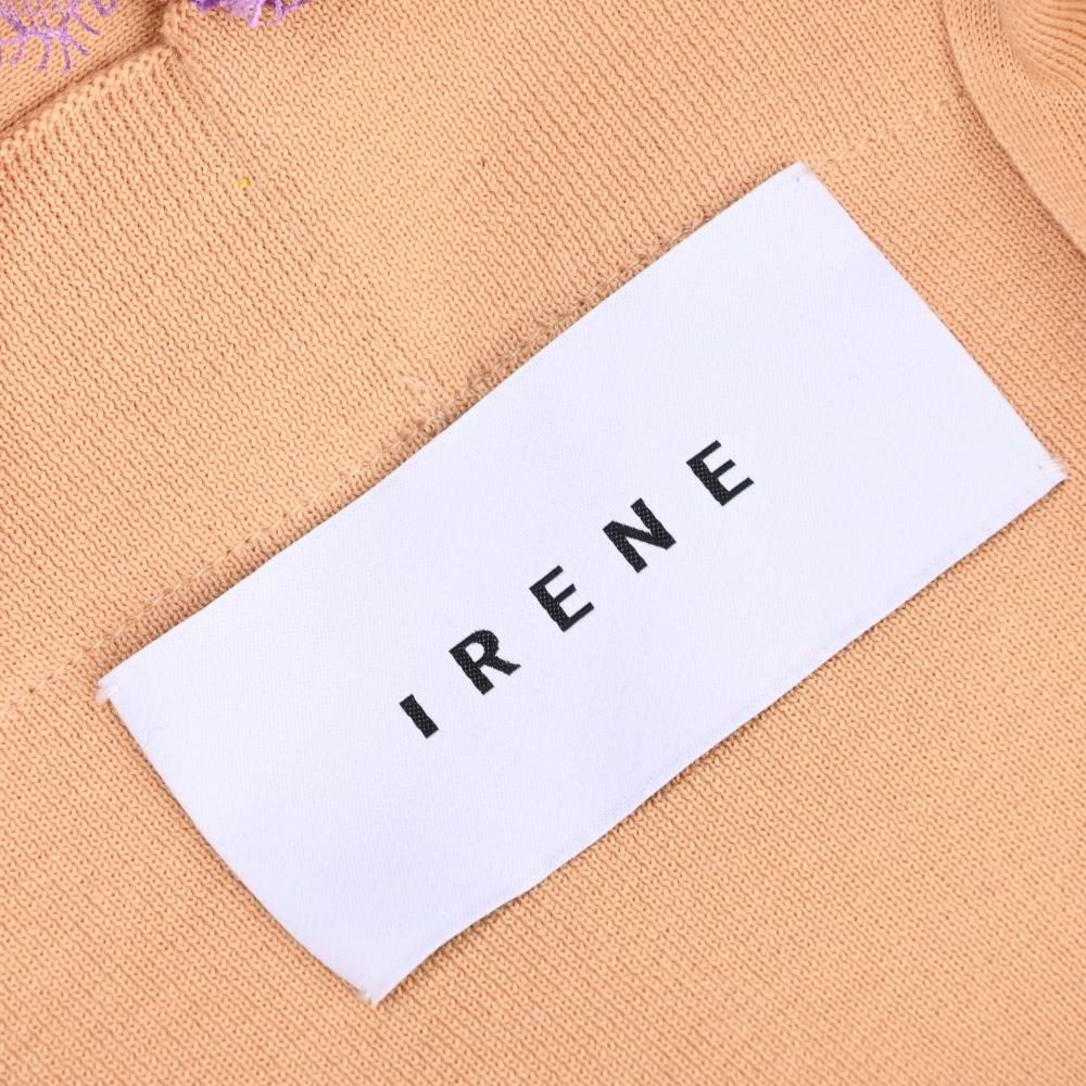 美品 IRENE レーステープ ニット トップス 36 ベージュ アイレネ KL4BPU2L30 IRENE レーステープ ニット トップス 36 ベージュ アイレネ