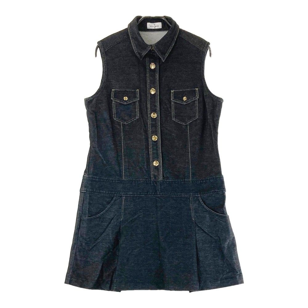 新品❗️マンシングウェアLL 中綿ノースリーブワンピースネイビー