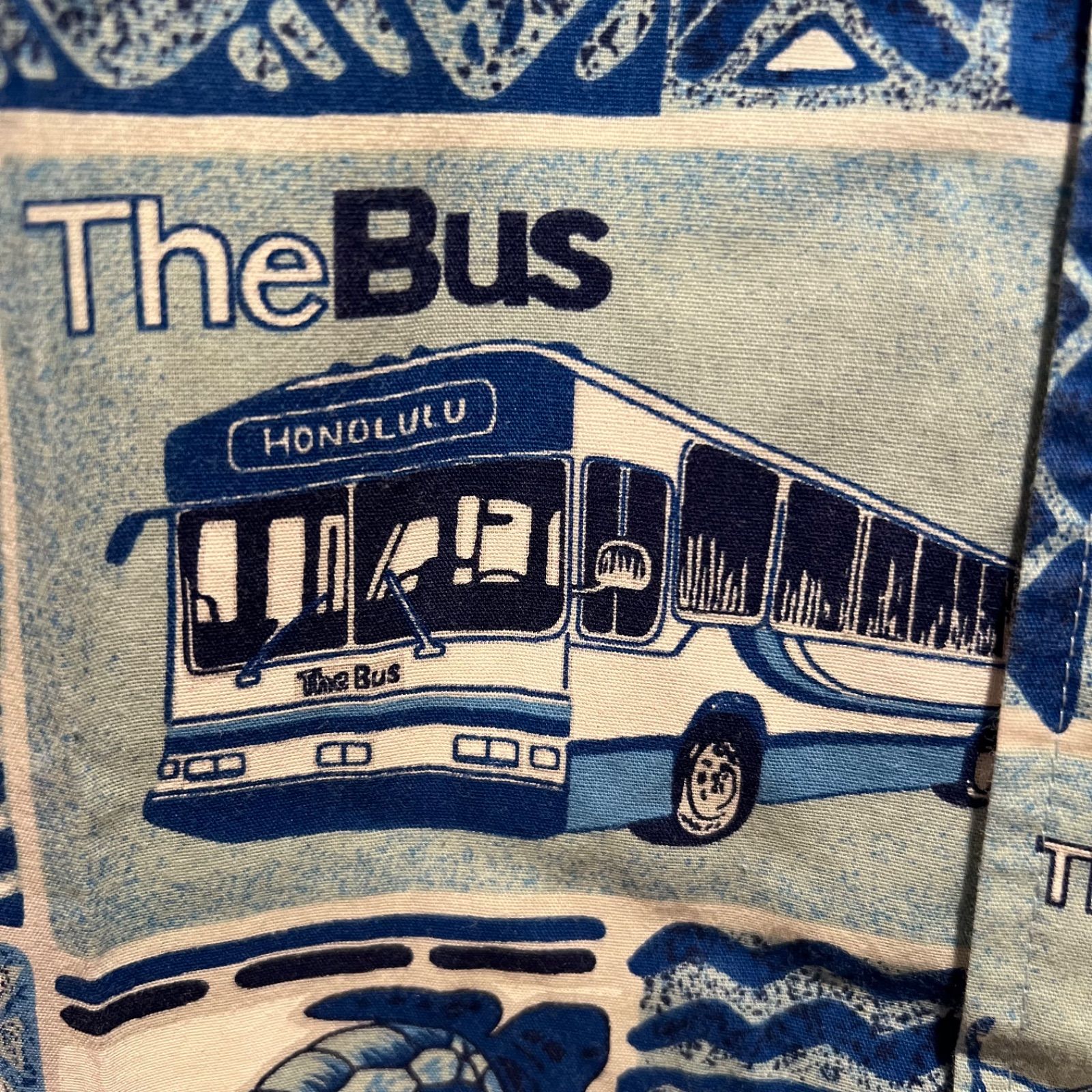 レアアロハ】ハワイ The Bus ザバス 制服アロハシャツ ハワイ製 XL