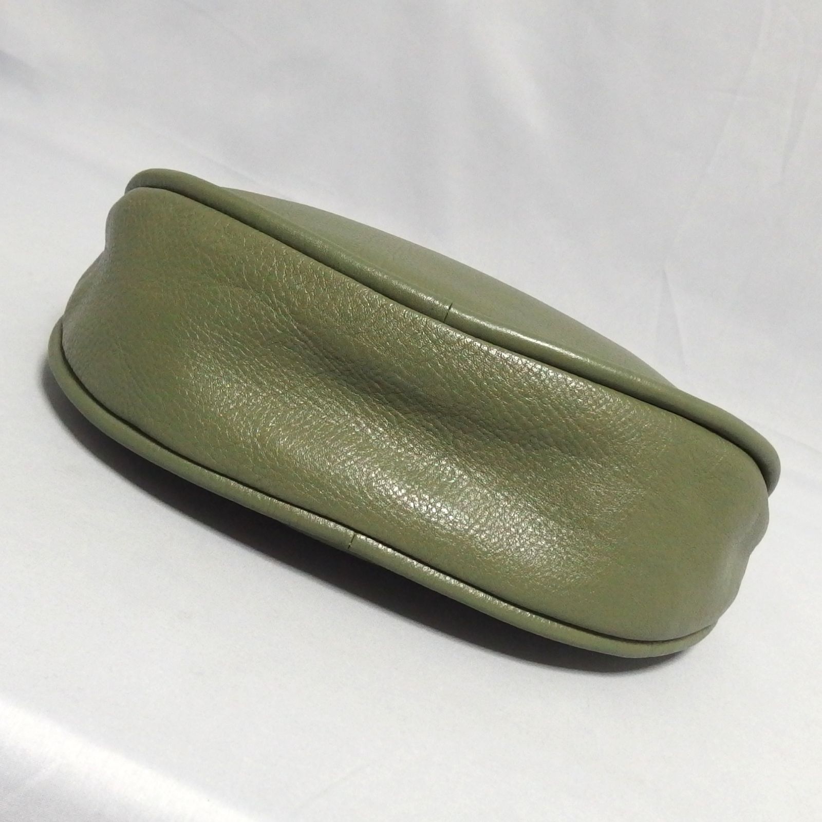 美品☆MOTHERHOUSE Round Moon 2Way Hand レザー カーキ ショルダー 